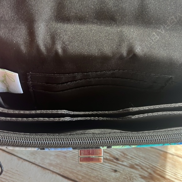 Vera Bradley Camofloral Pattern Wristlet Clutch Wallet Blue Green Tropical - Picture 3 of 14